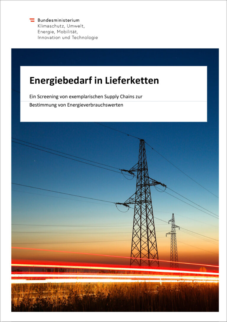 Studie zum Thema Energiebedarf in Lieferketten